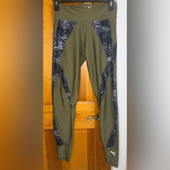 Puma Olive and Black Patterned Leggings - Picture 2 of 5
